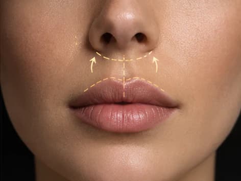 Lip lift en Lima: marcación bajo la nariz para acortar la distancia nariz-labio y elevar el labio superior con el Dr. Freddy Castillo